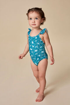 Deep Teal Marl Romper with Pockets