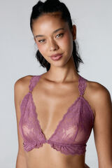 Black Limba Tulipwood halterneck bra Salma pink