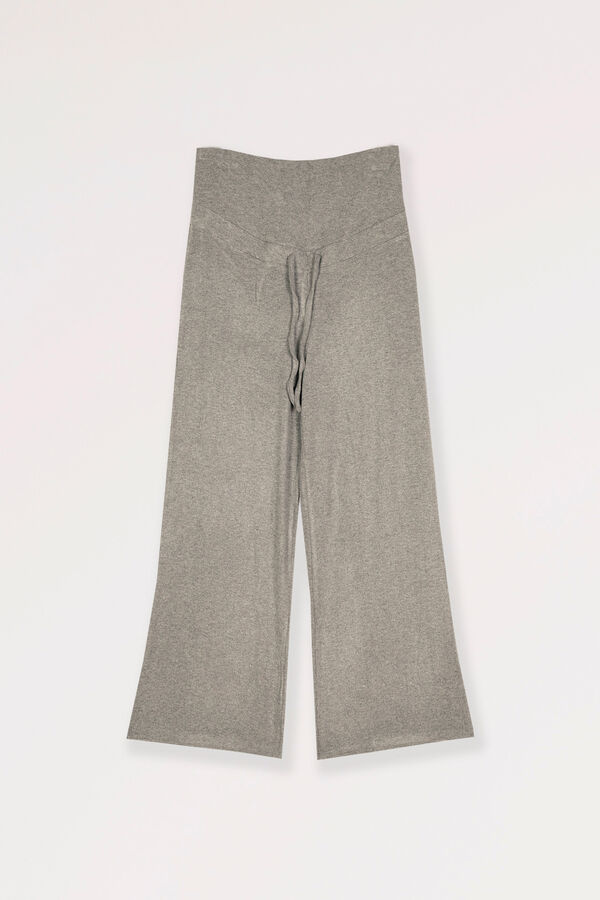 Home wide leg ribbed maternity trousers