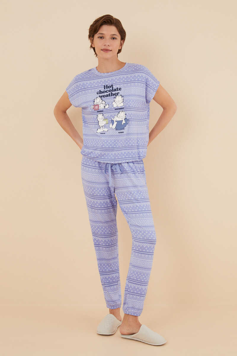 Womensecret Pijama tato suave Garfield azul
