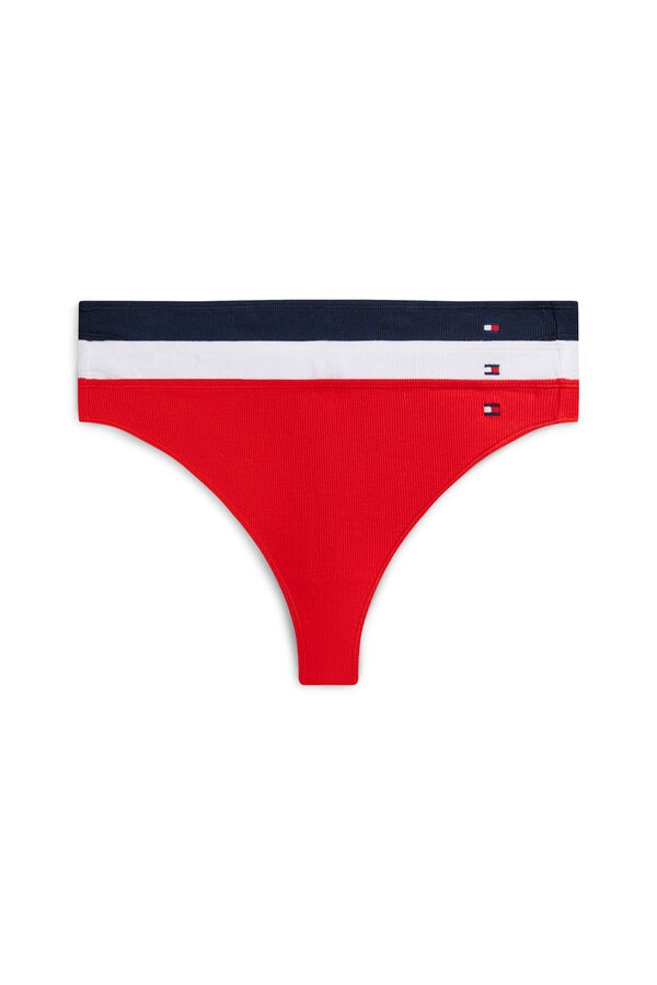 Tommy Hilfiger Pack 3 bragas tangas logo lateral estampado