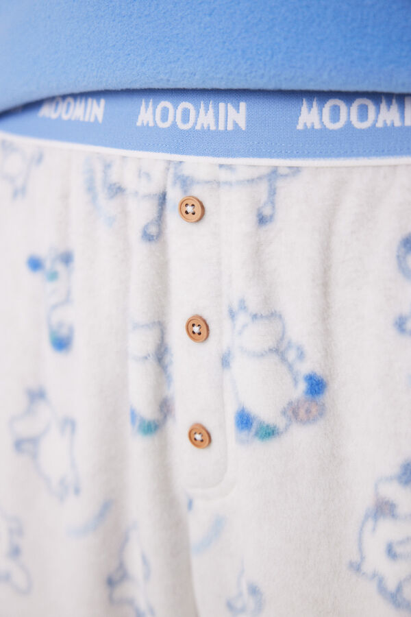 Womensecret Moomin soft fleece long pyjamas blue