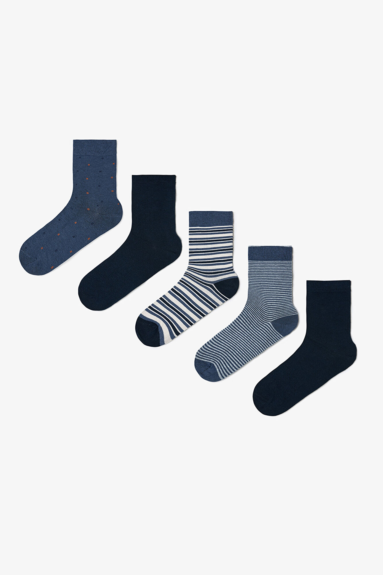 Penti Pack de 5 calcetines Socket con rayas azules para hombre