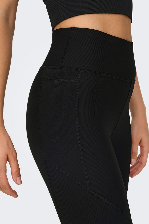 Only Play High waisted leggings with side pocket black