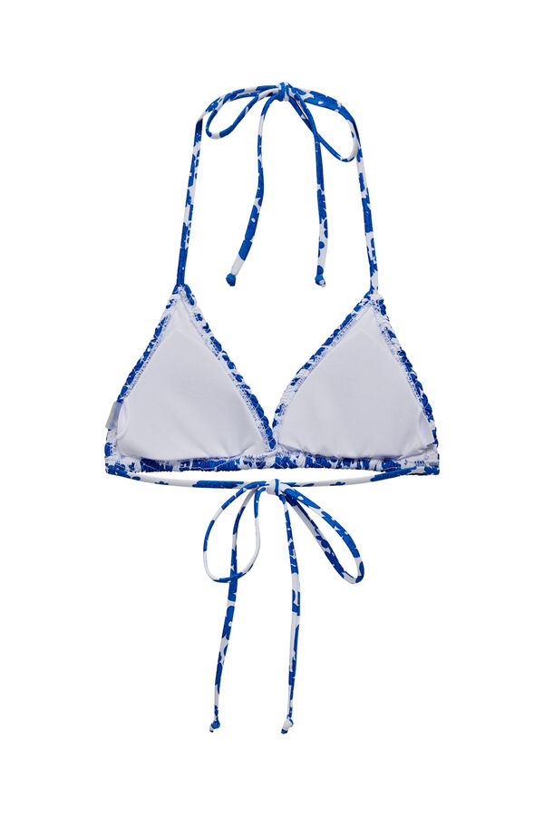 Womensecret Smocked triangle bikini top Bijela