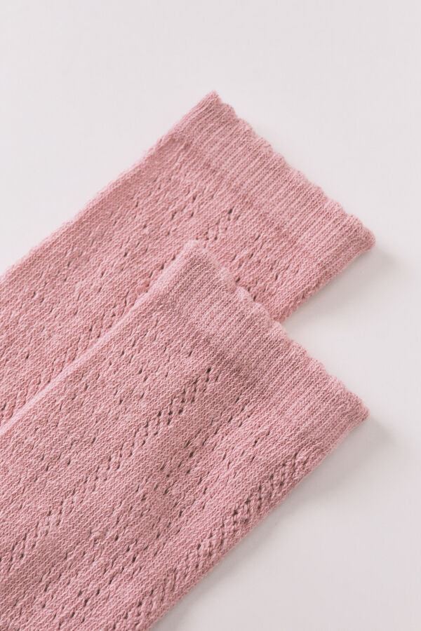 Women'secret Pink lurex long socks pink