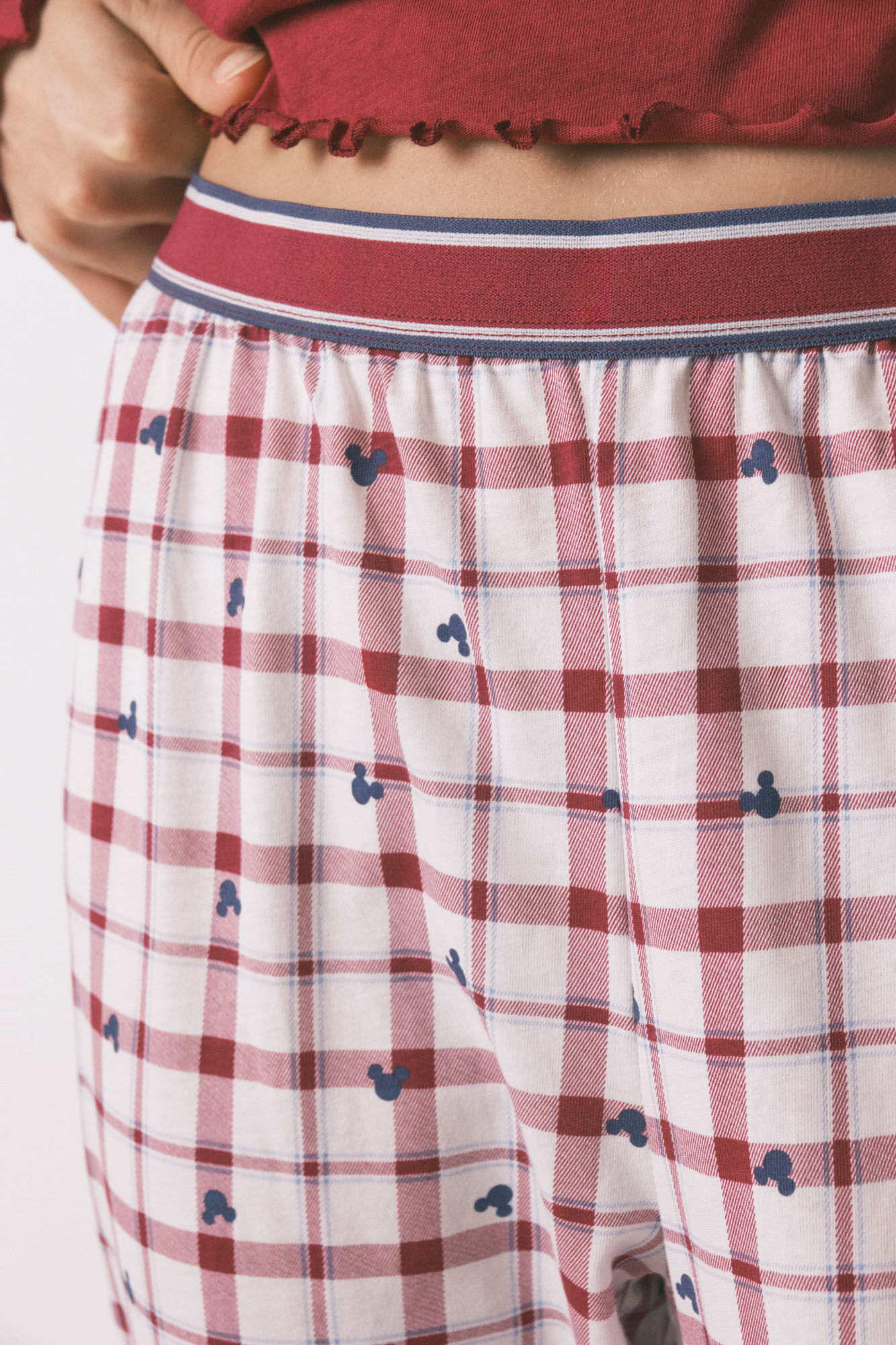 Women'secret Pijama largo algod&oacute;n Mickey rojo