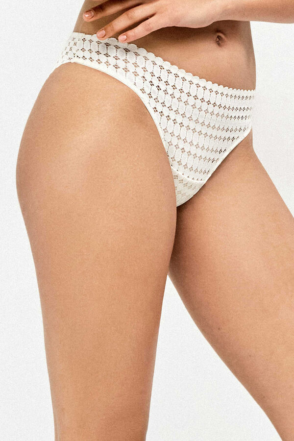 Gisela Geometric lace panty beige