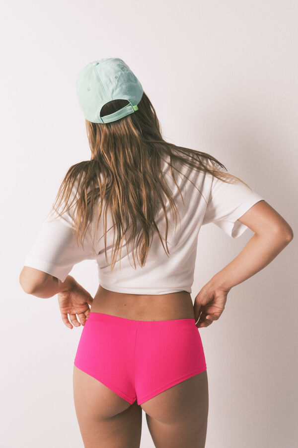 HI&BYE Braga bikini boxer rosa fucsia