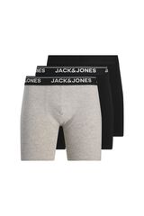 Jack & Jones Pack 3 boxers logo negro