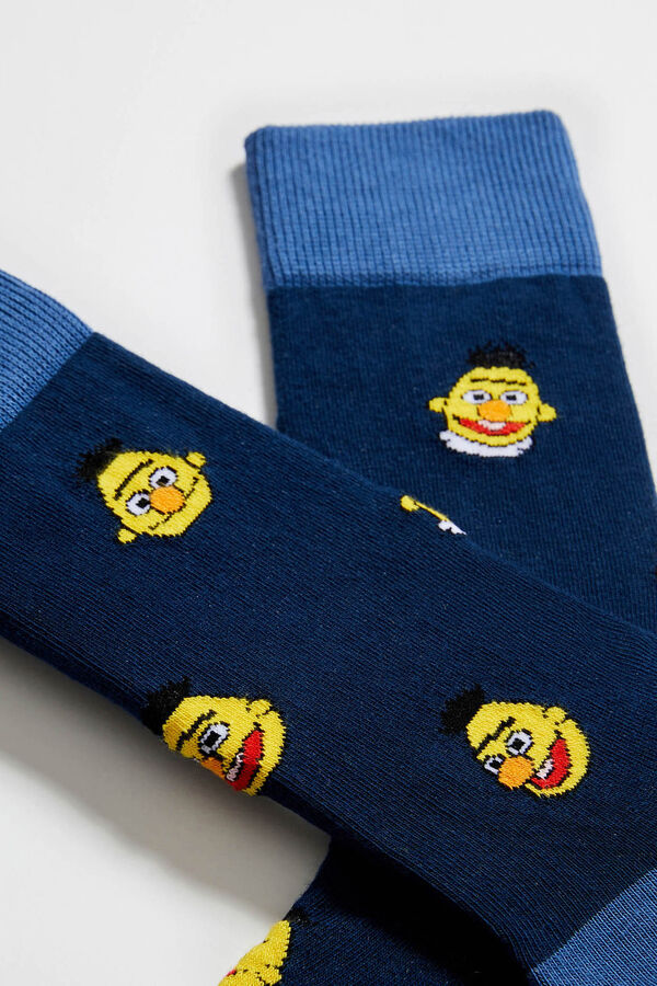 Besocks Calcetines altos Besocks de algodón orgánico color azul azul