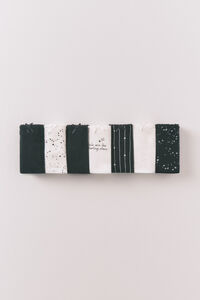 Women'secret Black & white cotton 7-pack classic print panties