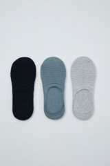 Women'secret Blue 3-pack textured no-show socks blue
