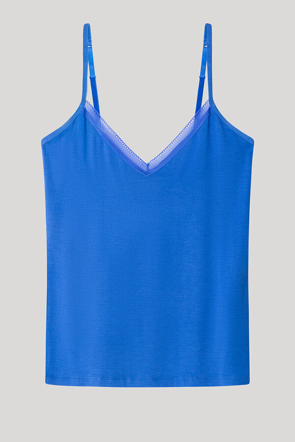 Gisela Camiseta pijama tirantes azul azul