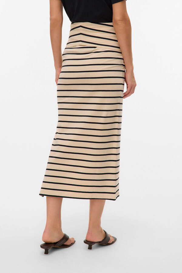 Mamalicious Falda larga algod&oacute;n maternity brown