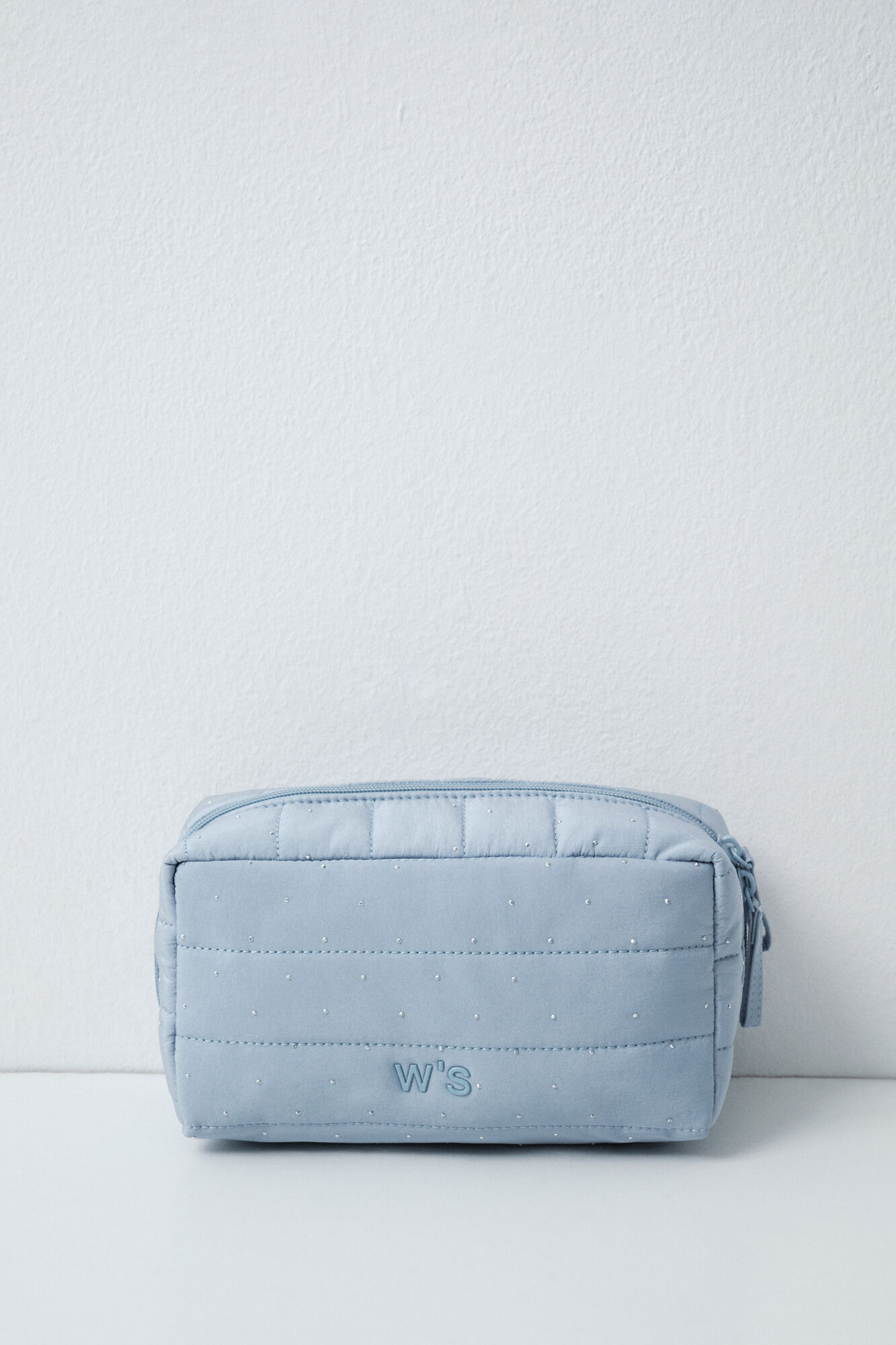 Women'secret Trousse de toilette portefeuille matelass&eacute;e moyenne bleue