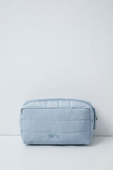 Women'secret Trousse de toilette portefeuille matelass&eacute;e moyenne bleue bleu
