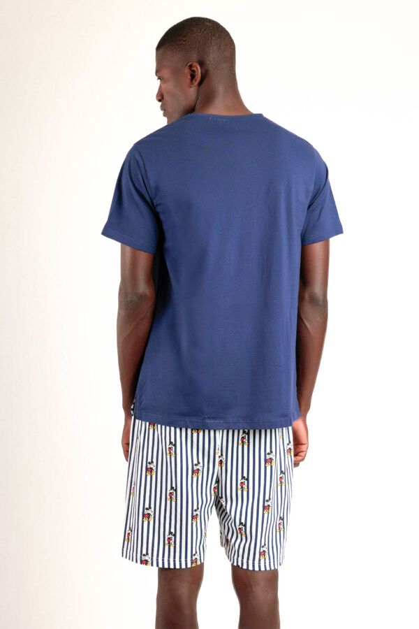 Admas Pijama corto rayas Mickey Mouse azul
