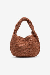 Womensecret Bolso Hobo Efecto Paja nude