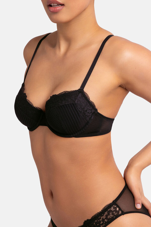 Dorina Pack 2 sujetadores encaje negro y rosa negro