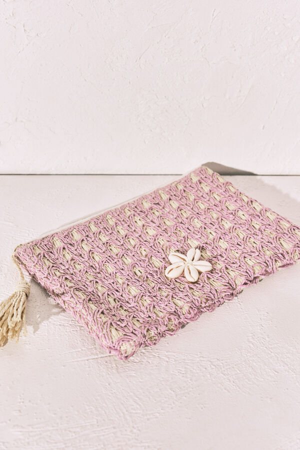 Women'secret Multicoloured raffia small vanity case nude
