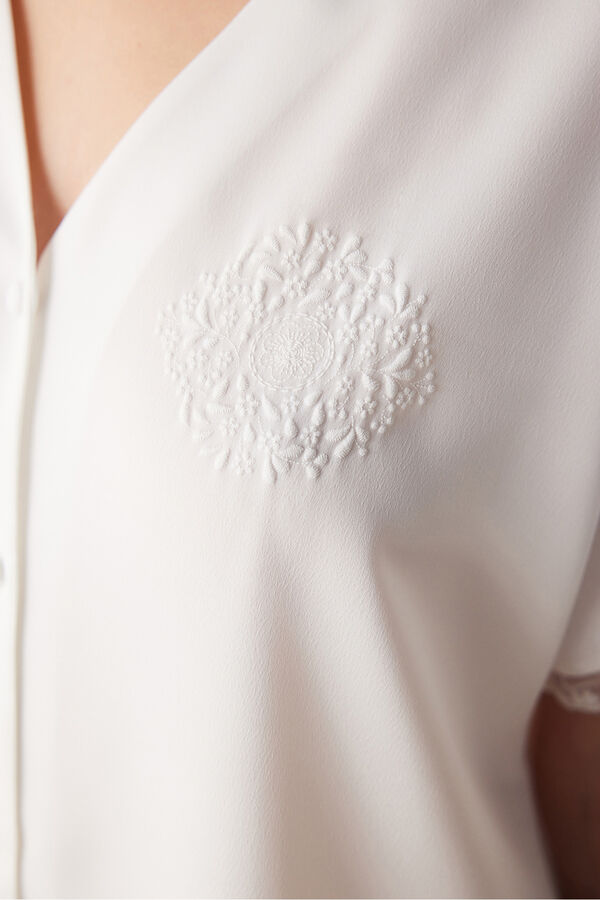 Womensecret Bridal Lace Pajama Set Weiß