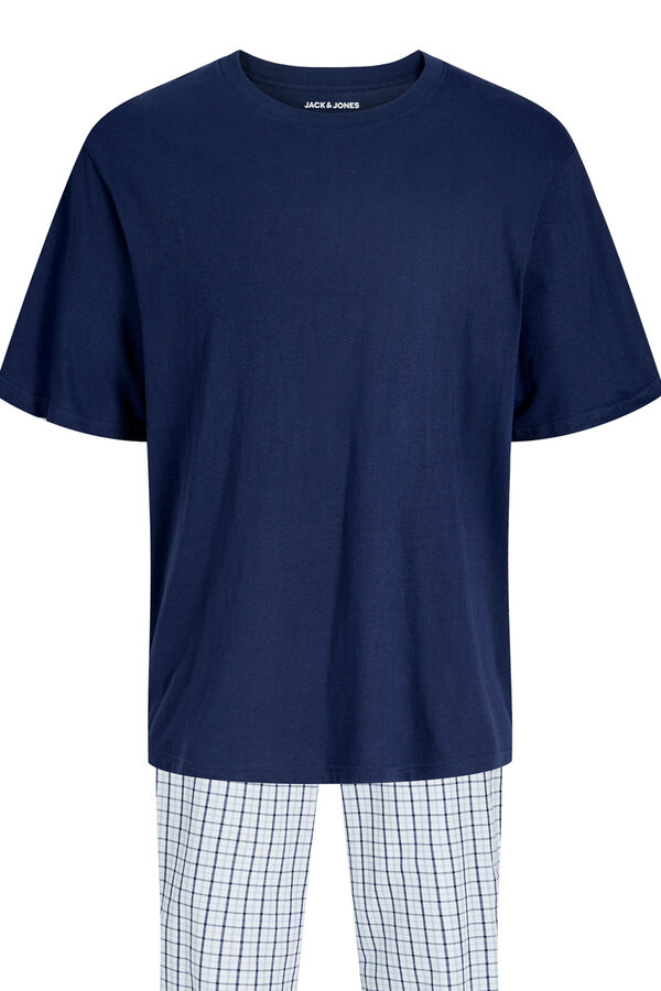 Jack & Jones Plaid long pyjamas set blue