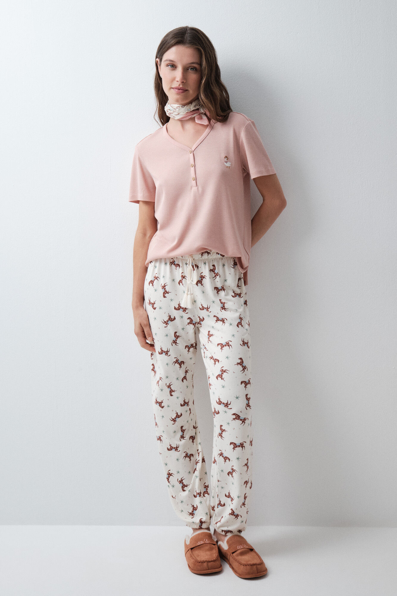 Women'secret Printed horse long trousers