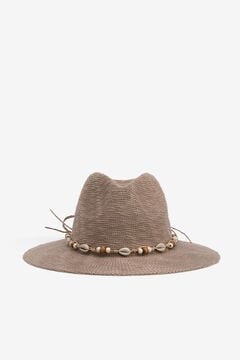 Womensecret Panama hat with band grey