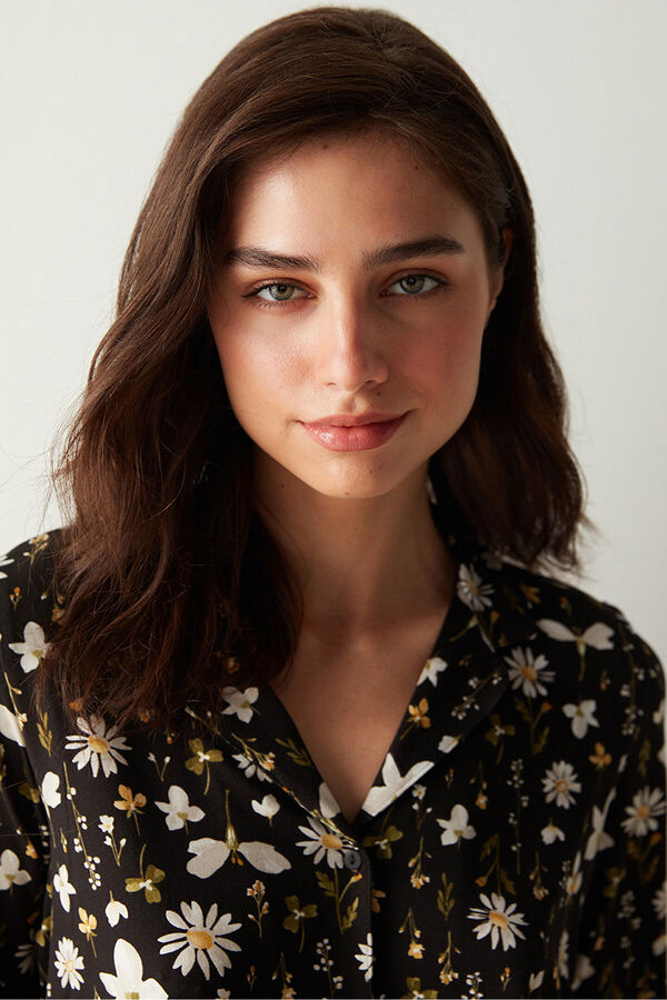 Penti Long pyjamas with floral details noir