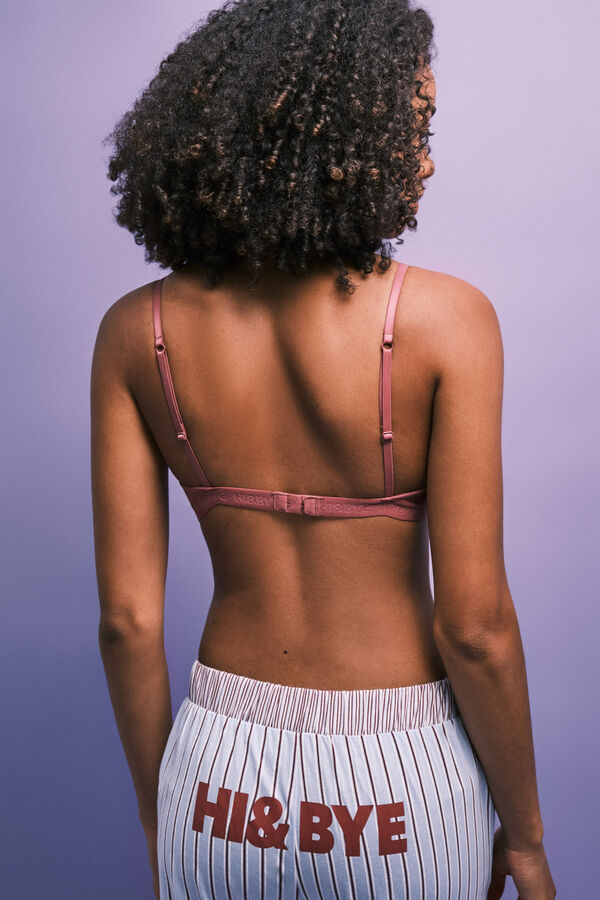 HI&BYE Pink padded triangle bra pink