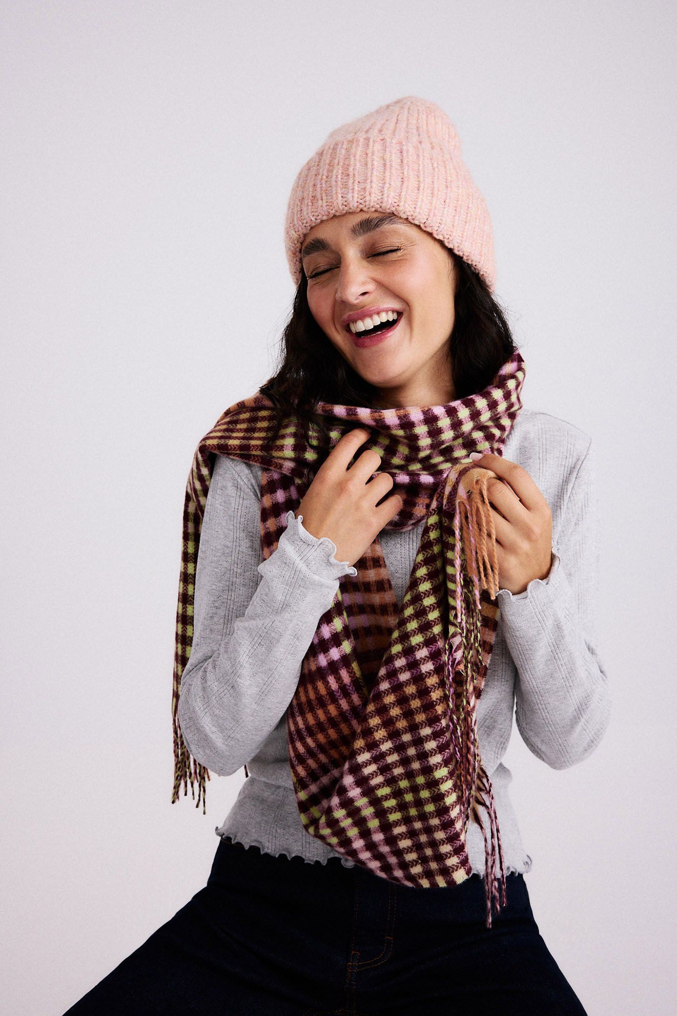 Pieces Basic , Strick- Strickhandschuhe