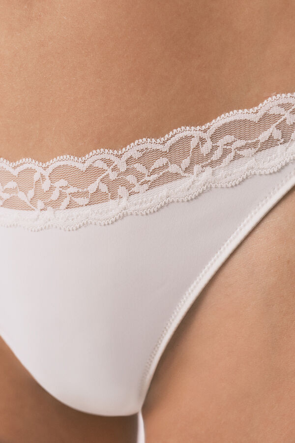 Women'secret White thong lace thong white