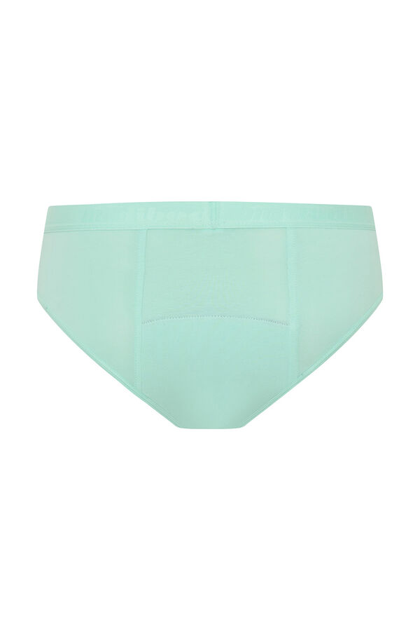 Modibodi Braga Menstrual Adolescente Boyleg Algod&oacute;n Org&aacute;nico  Flujo Abundante Green verde