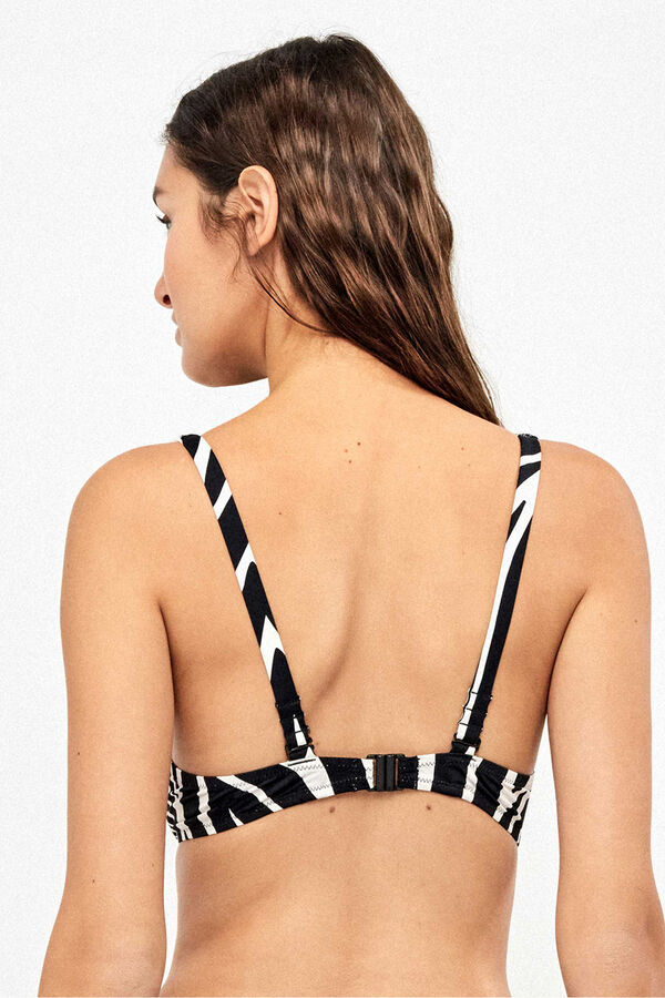 Gisela Top bikini capacidad sin foam animal print blanco