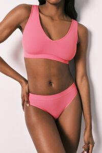 Women'secret Coral seamless hipster thong