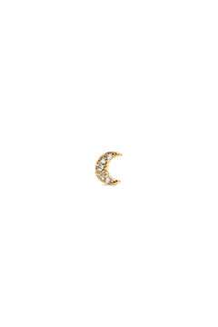 Womensecret Einzelner Ohrring Mini Moon Spark Gold mit Print