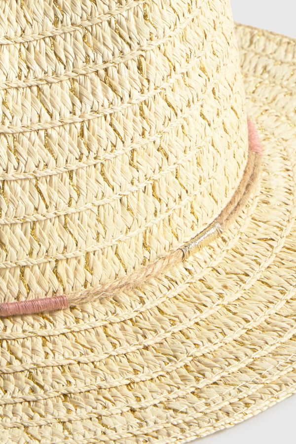 Textura Sombrero de playa beige