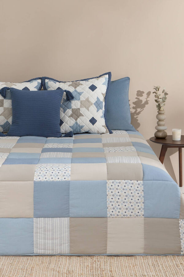 Womensecret Blue patchwork quilt. For a 180-200 cm bed. blue