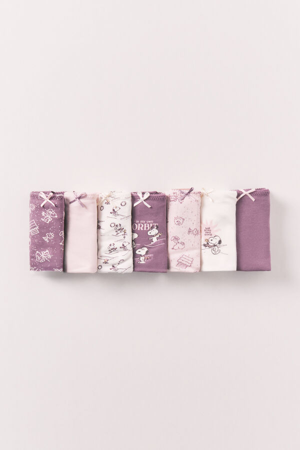 Women'secret Cotton classic printed 7-pack panties SNOOPY printed