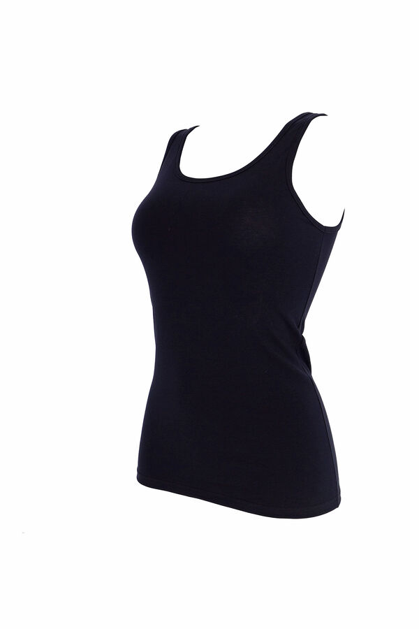 Womensecret Women's thermal wide strap vest noir