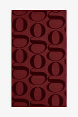 Gisela Jacquard-Handtuch mit Logo-Print Rot