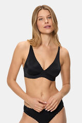 DIM Suti&atilde; tri&acirc;ngulo de microfibra com aro  preto