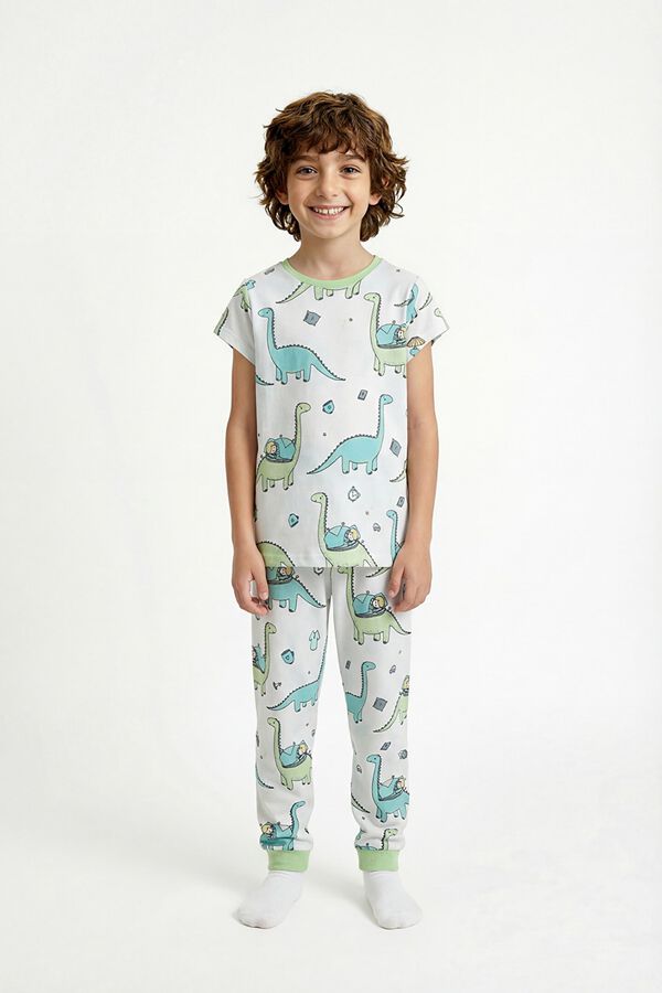 Penti Pack of 2 dinosaur kids' pyjamas green