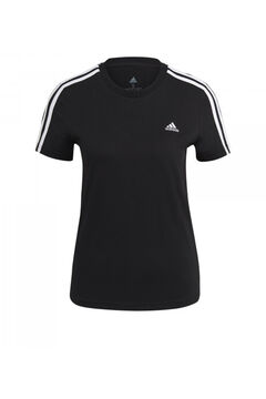 Womensecret Camiseta Adidas Essentials Slim 3 bandas negro