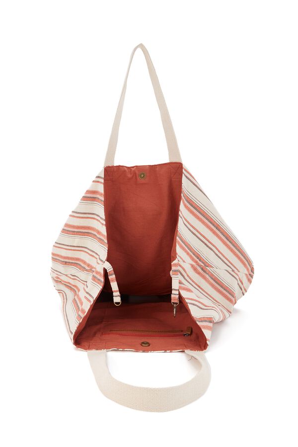 Abbacino  Mala de praia em algod&atilde;o laranja vermelho