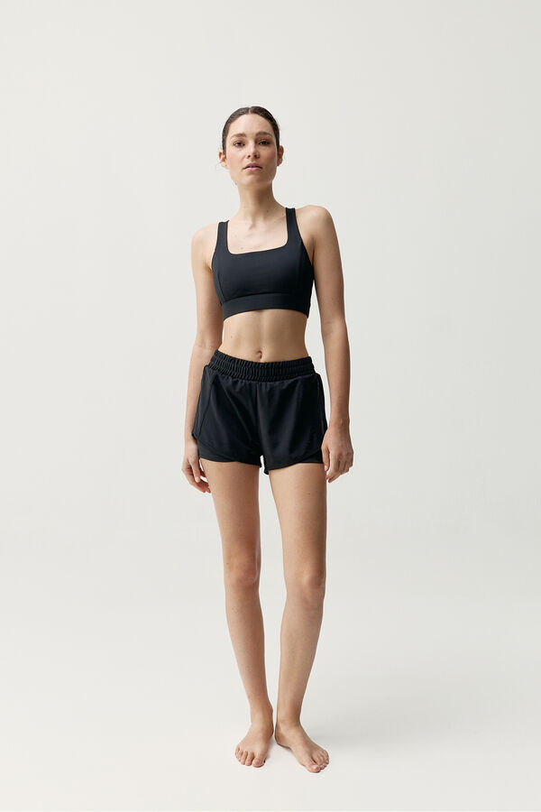 Born Living Yoga Schwarze Sport-Shorts Padma 2.0 Schwarz