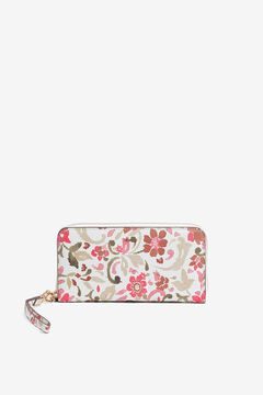 Womensecret Floral Leather Effect Purse Rosa