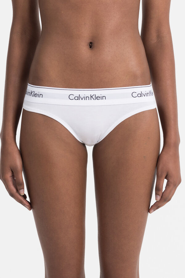 Womensecret Modern Cotton elasticated waist thong Weiß