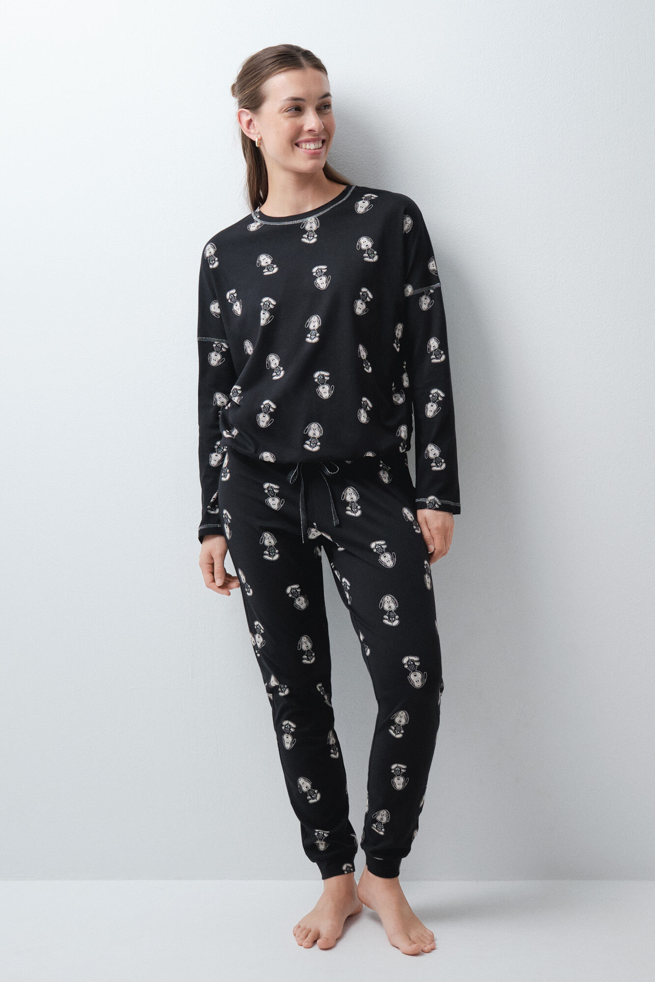 Women'secret Snoopy Halloween cotton long pyjamas